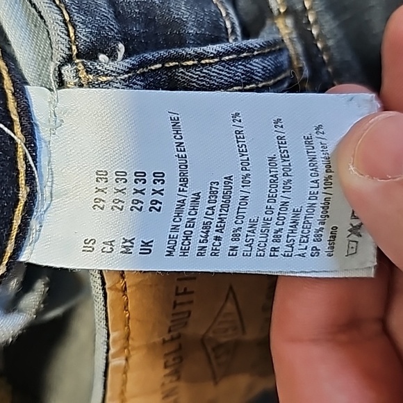 American Eagle extreme flex dark wash 29x30 slim jeans - Picture 8 of 8